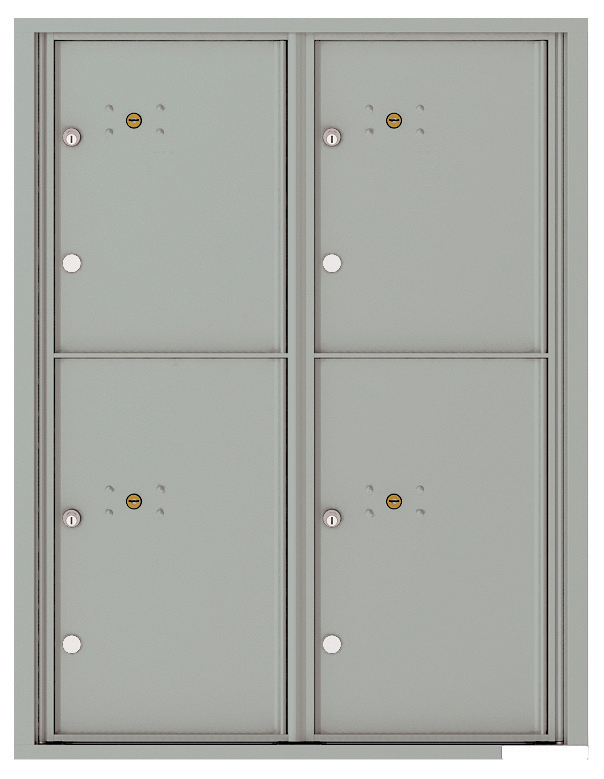 Florence 4C Horizontal Mailbox - Front Loading - 4 Parcel Lockers - 11 Doors High - USPS Access