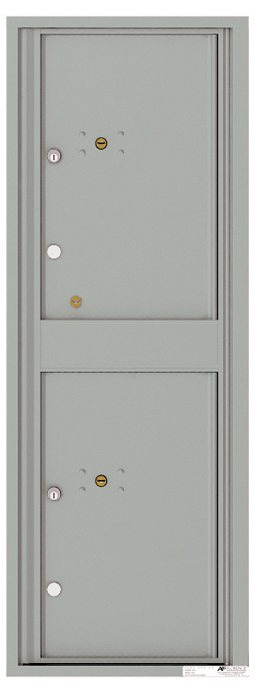 Versatile Front Loading Fully Recessed Single Column Commercial Mailbox with 2 Medium Size Parcel Lockers