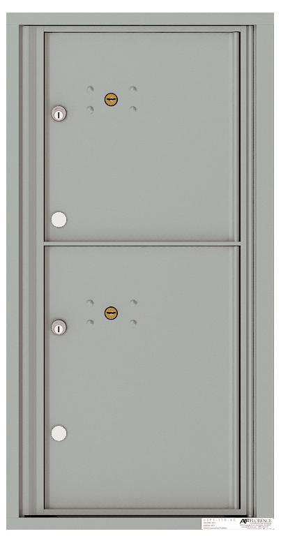 Versatile Front Loading Fully Recessed Single Column Commercial Mailbox with 2 Parcel Lockers