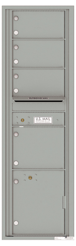 Versatile Front Loading Mailbox 4 Tenant Compartments and 1 Parcel Locker