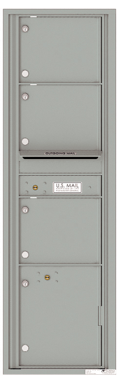 Versatile Front Loading Mailbox with 3 Tenant Compartments and 1 Parcel Locker