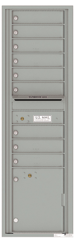 Florence 4C Horizontal Mailbox - 9 Doors, 1 Parcel Locker - Max Height USPS Access
