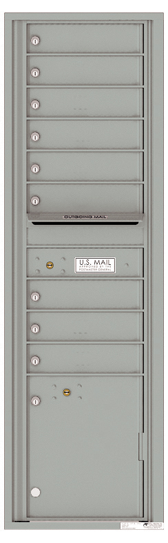 Versatile Front Loading Mailbox with 9 Tenant Compartments and 1 Parcel Locker