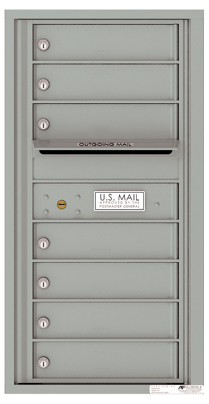 Florence 4C Horizontal Mailbox - 7 Doors - 9 Doors High USPS Access