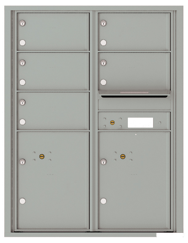 Florence 4C Horizontal Mailbox - 5 Doors, 2 Parcel Lockers - 11 Doors High USPS Access