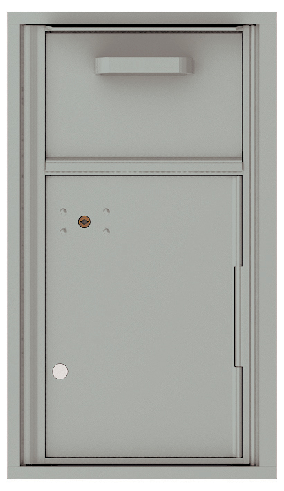 Versatile Front Loading Single Column Mailbox Collection Drop Box with Pull Down Hopper - 4C08S-HOP