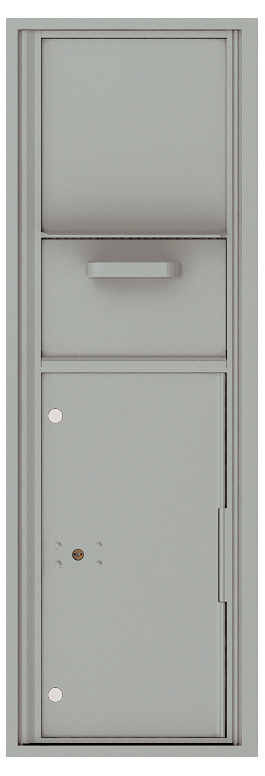 Versatile Front Loading Single Column Mailbox Collection Drop Box with Pull Down Hopper - 4C14S-HOP