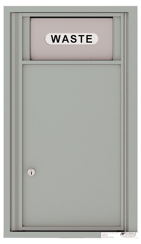 Florence 4C Mailbox Small Trash/Recycling Bin - Front Loading - 9 Doors High - USPS Access