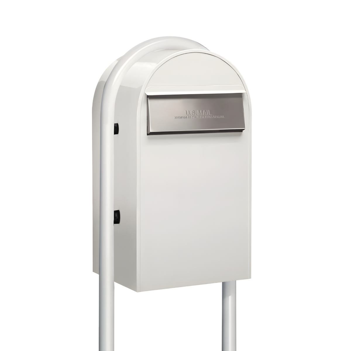 Mailbox Rear Flaps USPS Approved Bobi Grande B Rear Access Modern Locking White Mailbox w