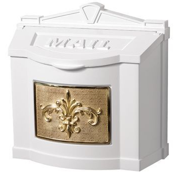 Fleur de Lis Wall Mount Mailbox