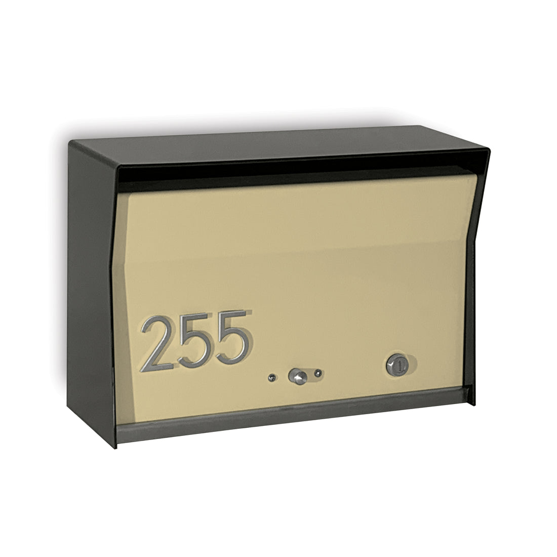 RetroBox Locking Wall Mount Mailbox in Black
