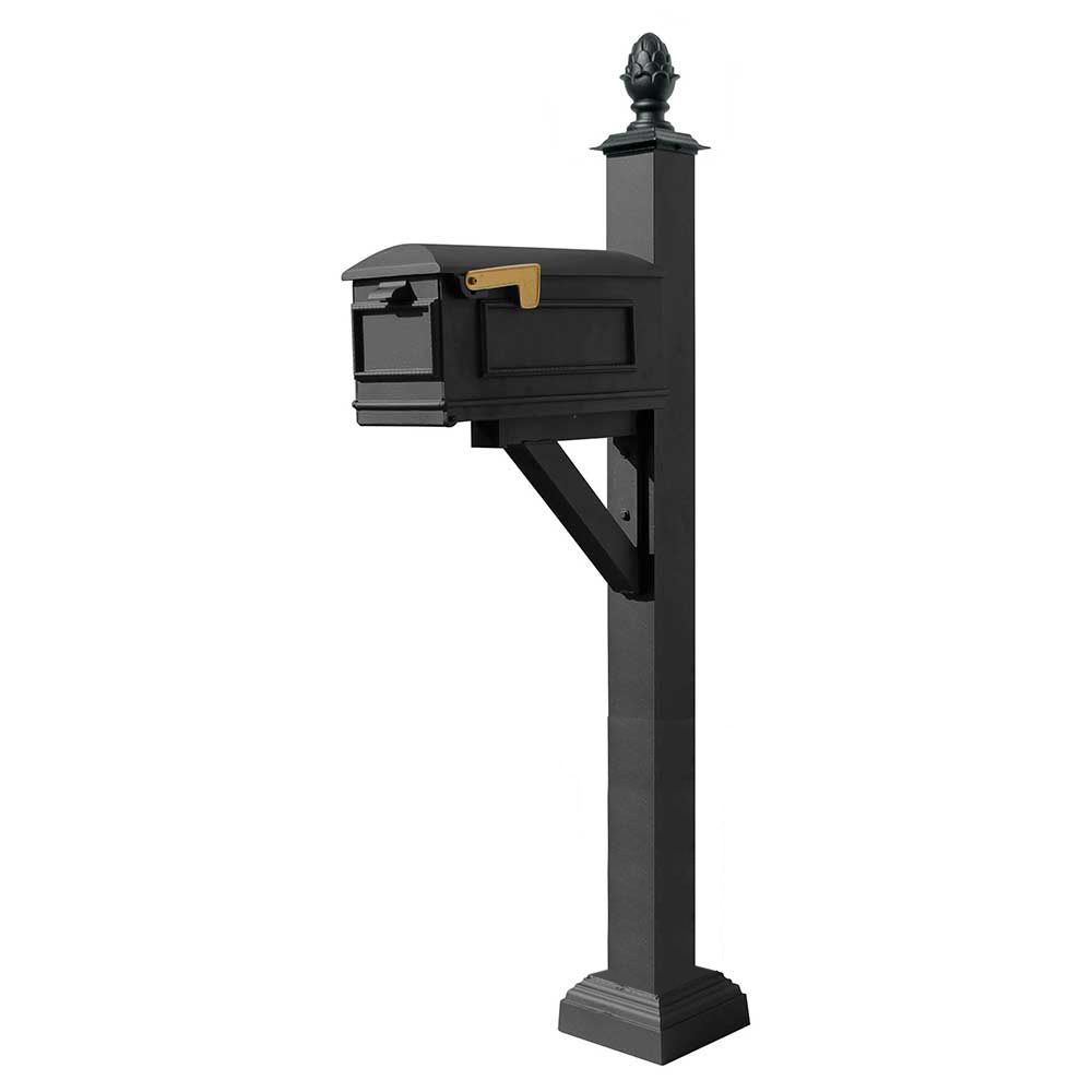 Westhaven System with Lewiston Mailbox, Square Collar & Pineapple Finial