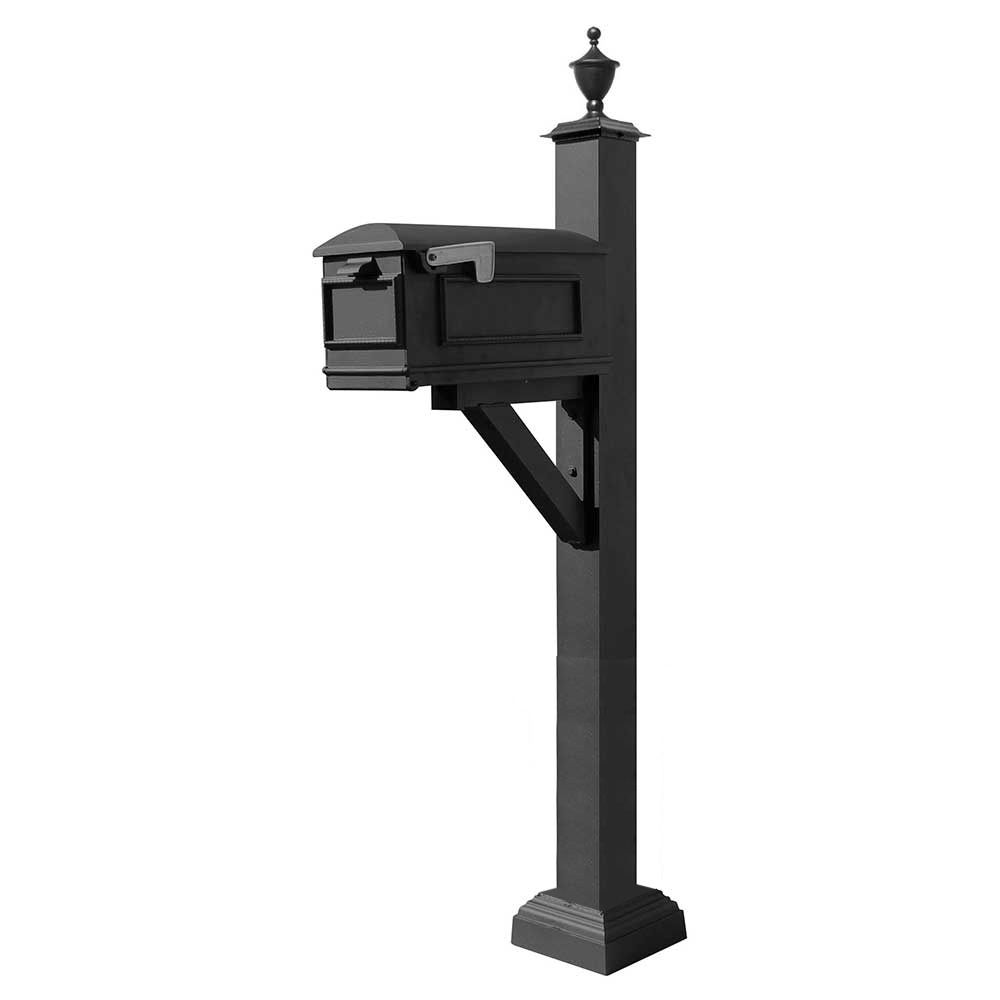 Westhaven System with Lewiston Mailbox, Square Collar & Urn Finial
