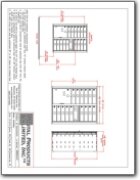 15 Door Standard 4C Mailbox with 1 Parcel Locker CAD Drawings