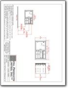 3 Door Standard 4C Mailbox with 1 Parcel Locker CAD Drawings