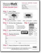 Keystone Series Address Plaque & Lettering Order Form