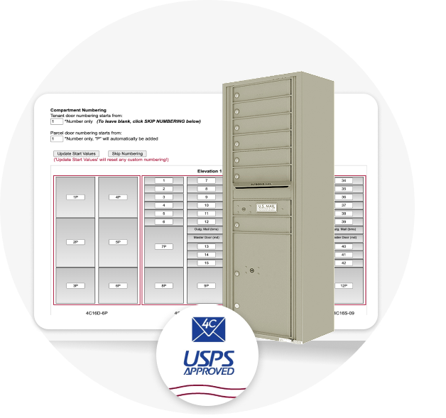 4C Custom Horizontal Mailboxes