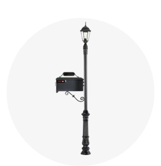 Lamp Post Mailboxes and Light Fixtures
