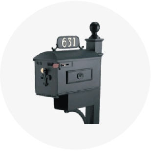 Cast Aluminium Mailbox & Post