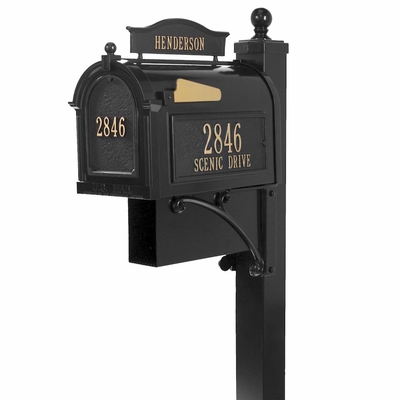 Small whitehall ultimate mailbox package in black