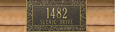 Address plaque