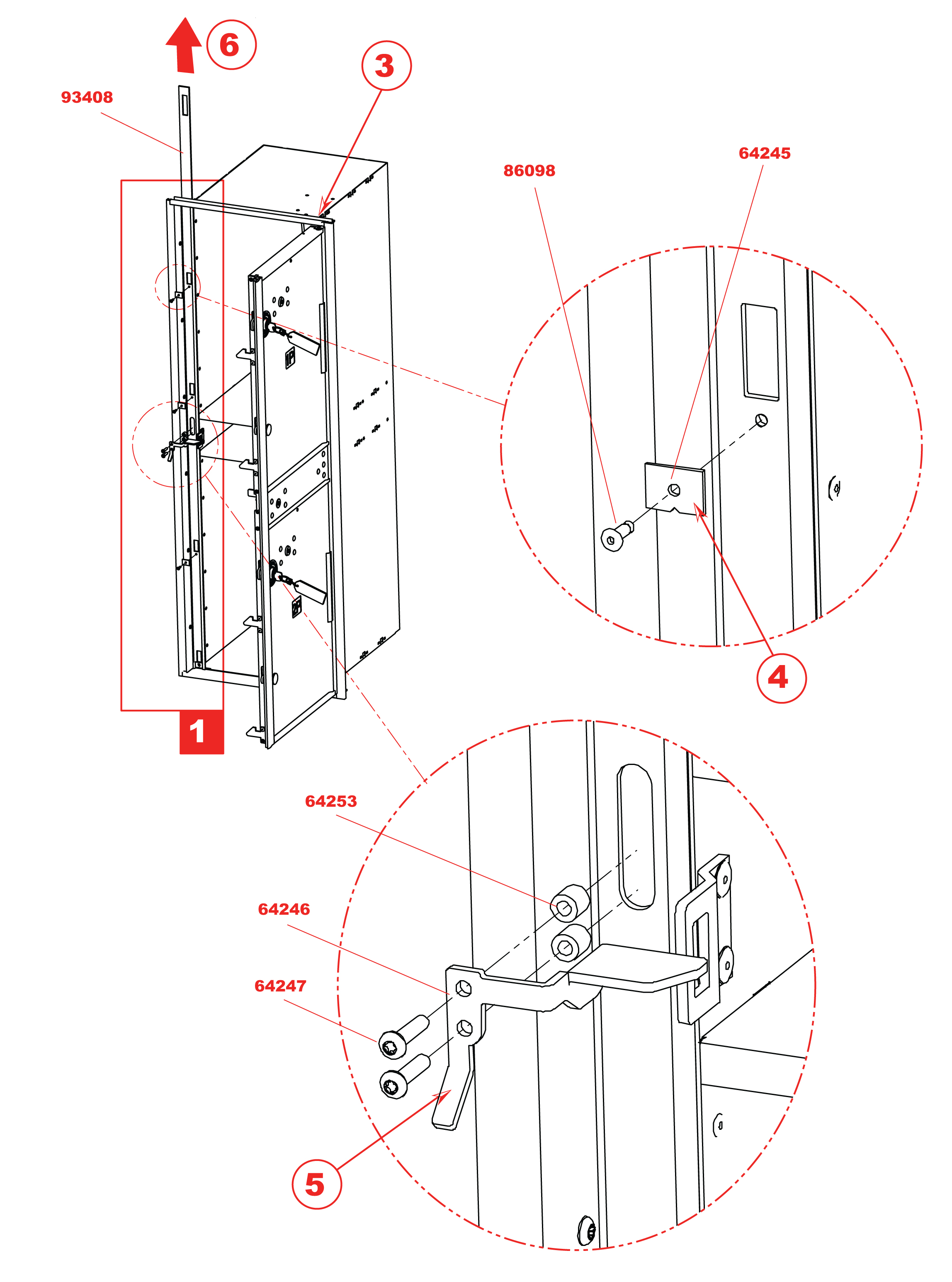 Replacement of Master Loading Door Slide Mechanism