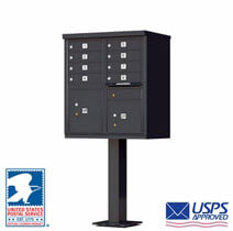 Commercial Cluster Mailboxes Black